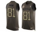 Mens Nike Washington Redskins #81 Art Monk Limited Green Salute to Service Tank Top NFL Jersey