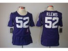 Nike women baltimore ravens #52 r.lewis purple jerseys[breast cancer awareness]