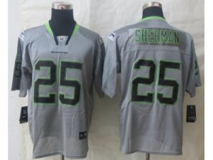 Nike Seattle Seahawks #25 Sherman Jerseys(Lights Out Grey Elite)