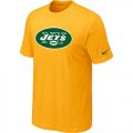 New York Jets Sideline Legend Authentic Logo T-Shirt Yellow