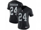 Women Nike Oakland Raiders #24 Charles Woodson Vapor Untouchable Limited Black Team Color NFL Jersey