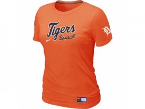 Women Detroit Tigers Nike Orange Short Sleeve Practice T-Shirt