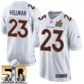 Nike Denver Broncos #23 Ronnie Hillman White Super Bowl 50 Men Stitched NFL Game Event Jersey