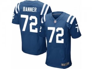 Mens Nike Indianapolis Colts #72 Zach Banner Elite Royal Blue Team Color NFL Jersey