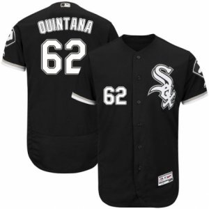 Men\'s Majestic Chicago White Sox #62 Jose Quintana Black Flexbase Authentic Collection MLB Jersey