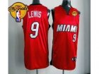 nba miami heat #9 lewis red[2013 finals]