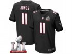 Mens Nike Atlanta Falcons #11 Julio Jones Elite Black Alternate Super Bowl LI 51 NFL Jersey