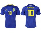 Sweden 10 FORSBERG Away 2018 FIFA World Cup Thailand Soccer Jersey