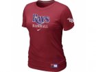 Women Tampa Bay Rays Nike Red Short Sleeve Practice T-Shirt