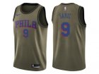 Men Nike Philadelphia 76ers #9 Dario Saric Green Salute to Service NBA Swingman Jersey