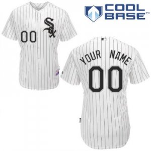 Customized Chicago White Sox Jersey White Home Cool Base Baseball