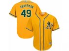 Youth Majestic Oakland Athletics #49 Kendall Graveman Replica Gold Alternate 2 Cool Base MLB Jersey