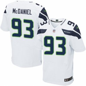 Men\'s Nike Seattle Seahawks #93 Tony McDaniel Elite White NFL Jersey