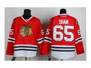 nhl jerseys chicago blackhawks #65 shaw red