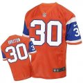 Nike Denver Broncos #30 David Bruton Orange Throwback Men Stitched NFL Elite Jersey