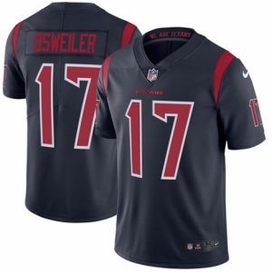 Mens Nike Houston Texans #17 Brock Osweiler Limited Navy Blue Rush NFL Jersey