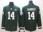 Nike Jets #14 Sam Darnold Green Therma Long Sleeve Jersey
