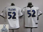 2013 Super Bowl XLVII Youth NEW NFL Baltimore Ravens 52 Ray Lewis White [Youth NEW jerseys