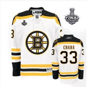 nhl jerseys boston bruins #33 chara white[2013 stanley cup]