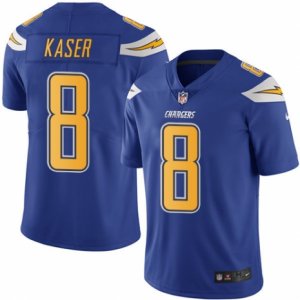 Mens Nike San Diego Chargers #8 Drew Kaser Limited Electric Blue Rush NFL Jersey