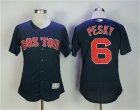 Red Sox #6 Johnny Pesky Navy Flexbase Jersey