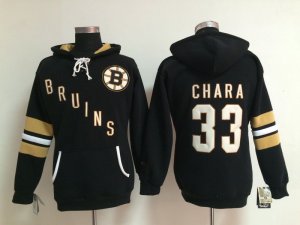 NHL Women Chicago Blackhawks #33 Zdeno Chara black jerseys(Logo Pullover Hoodie)