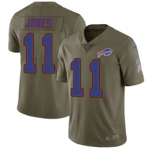 Nike Bills #11 Zay Jones Olive Salute To Service Limited Jersey