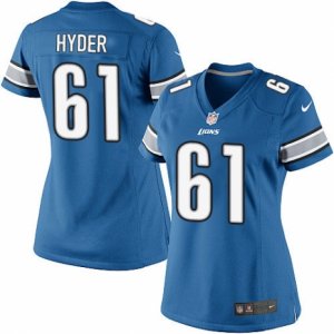 Women\'s Nike Detroit Lions #61 Kerry Hyder Limited Light Blue Team Color NFL Jersey