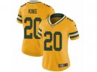 Women Nike Green Bay Packers #20 Kevin King Limited Gold Rush NFL Jersey