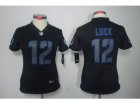 Nike Women Indianapolis Colts #12 Andrew Luck black jerseys[impact limited]