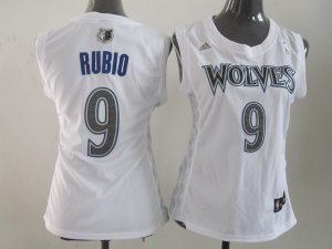 women nba minnesota timberwolves #9 rubio white