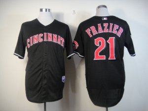 mlb jerseys cincinnati reds #21 frazier black[fashion]