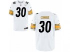 Mens Nike Pittsburgh Steelers #30 James Conner Elite White NFL Jersey