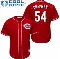 Mens Majestic Cincinnati Reds #54 Aroldis Chapman Replica Red Alternate Cool Base MLB Jersey