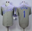 Kansas City Royals #1 Jarrod Dyson Grey New Cool Base Stitched MLB Jersey