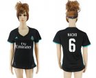 2017-18 Real Madrid 6 NACHO Away Women Soccer Jersey
