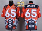 Nike Denver Broncos #65 Louis Vasquez Orange Super Bowl 50 Men Stitched NFL Elite Noble Fashion Jersey