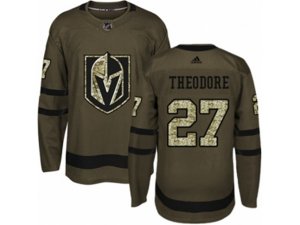 Youth Adidas Vegas Golden Knights #27 Shea Theodore Authentic Green Salute to Service NHL Jersey