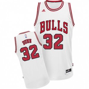 Mens Adidas Chicago Bulls #32 Kris Dunn Swingman White Home NBA Jersey