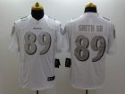 Nike Baltimore Ravens #89 Steve Smith Sr Platinum White Jerseys(Game)