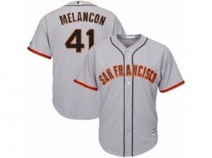 Youth Majestic San Francisco Giants #41 Mark Melancon Authentic Grey Road Cool Base MLB Jersey