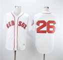 Red Sox #26 Wade Boggs White Cool Base Jersey