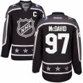 Mens Reebok Edmonton Oilers #97 Connor McDavid Authentic Black Pacific Division 2017 All-Star NHL Jersey