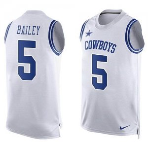 Nike Dallas Cowboys #5 Dan Bailey White Men\'s Stitched NFL Limited Tank Top Jersey