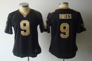 women\'s nfl new orleans saints #9 brees black(2011)