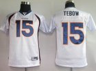 nfl denver broncos #15 tebow white[kids]