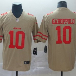 Nike 49ers #10 Jimmy Garoppolo Gold Inverted Legend