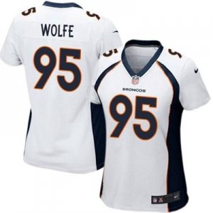 Women Nike Broncos #95 Derek Wolfe white Alternate Stitched Jersey