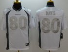 Nike Denver Broncos #80 Vernon Davis Platinum white Jerseys(Game)