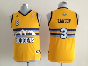 Youth nba denver nuggets #3 lawson yellow[revolution 30 swingman][lawson]